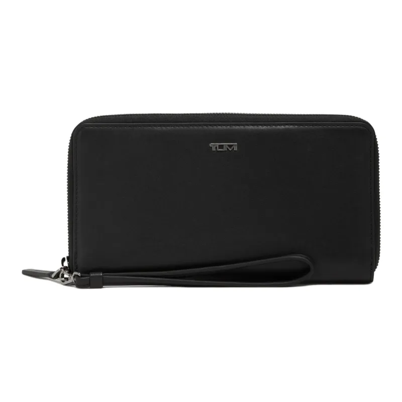 TUMI Leather Wallet Women's Black & Bronze-0