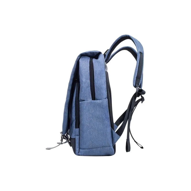 LEXON 600D Twill Backpack Unisex Autumn Night Blue/Light Sand/Pine Green-2