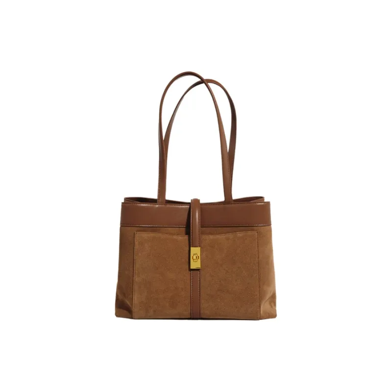 BLAKE FLEETO Nubuck With Microfiber Handbag, Shoulder Bag Women's Brown-0