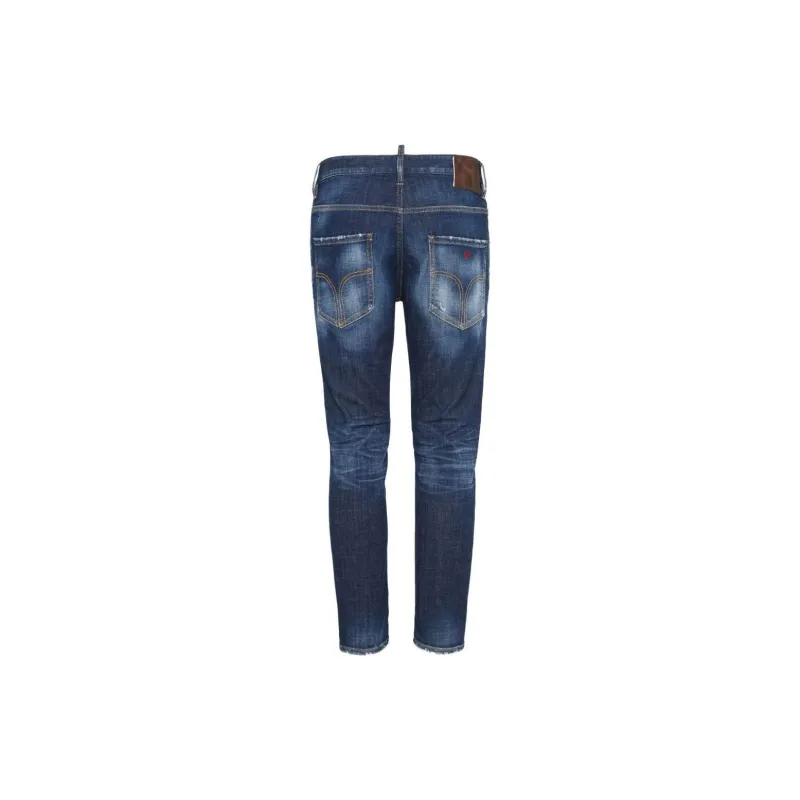 DSQUARED 2 Dark Basic Wash Skater Jeans-1