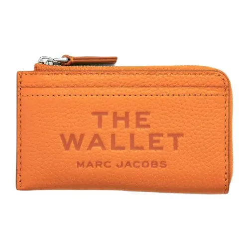 MARC JACOBS Full Grain Leather Wallet Women's Orange