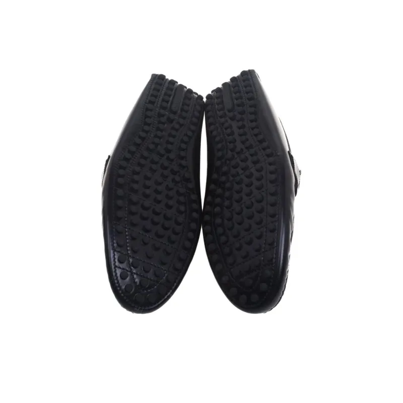 LOUIS VUITTON Gommino Loafers Men's Black-4