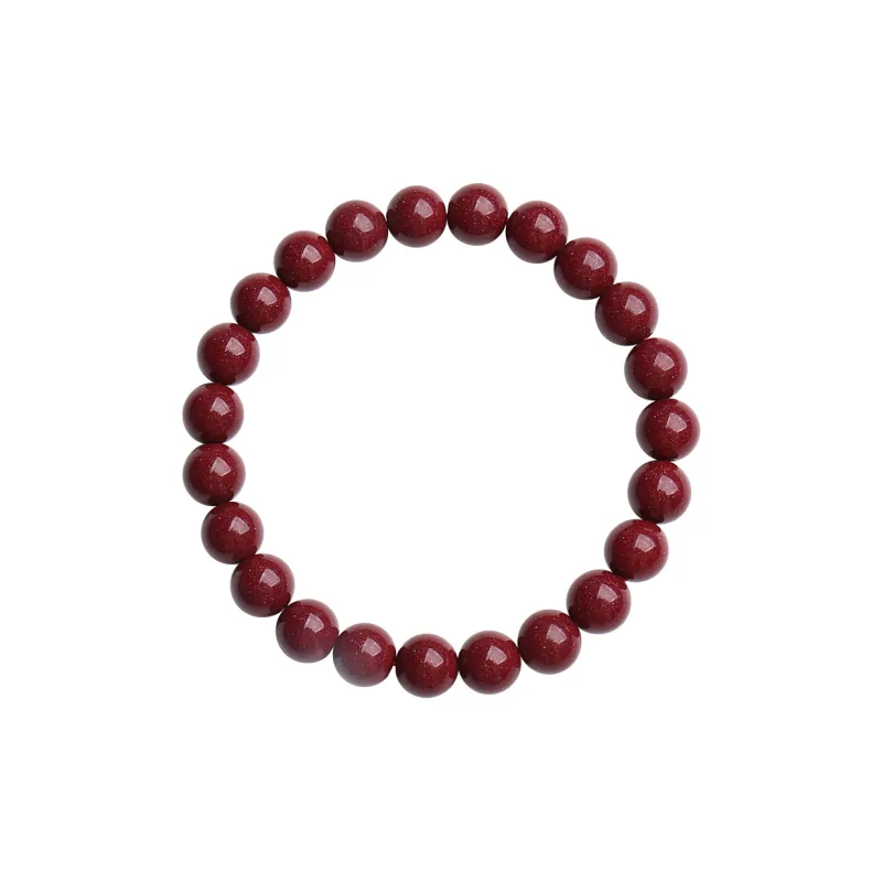 With The Heart Of The Jade Reconstructed Cinnabar Jade Bracelets Unisex-0