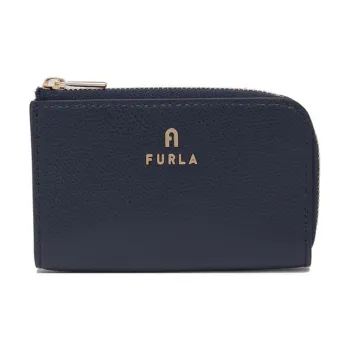 Furla Leather Wallet Key Pouch Regular Women's Marine Blue
