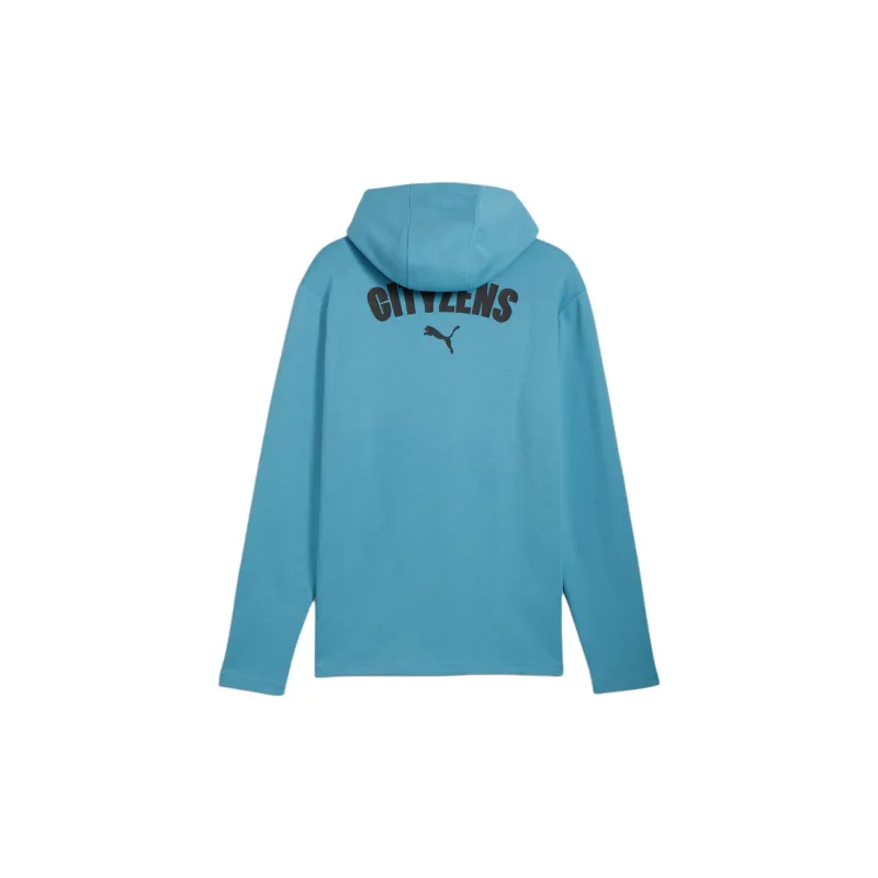 PUMA Manchester City SS24 Manchester City Casuals Hooded Jacket Men Jackets & Coats Men's Sea Blue-1