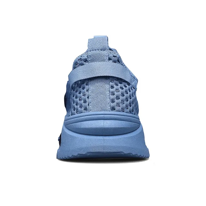 Warrior Lazy Slip on Cushioned Wear Resistant Lightweight Breathable Slip Resistant Low Top Casual Shoes Men's Blue-3