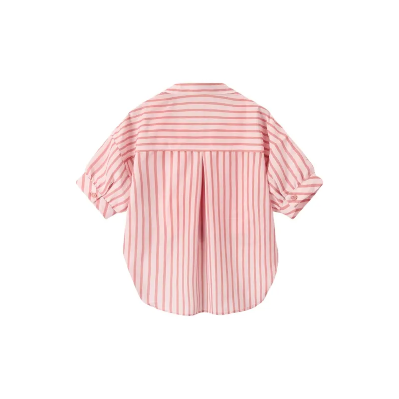 EICHITOO Shirt Women's Pink Stripes-1