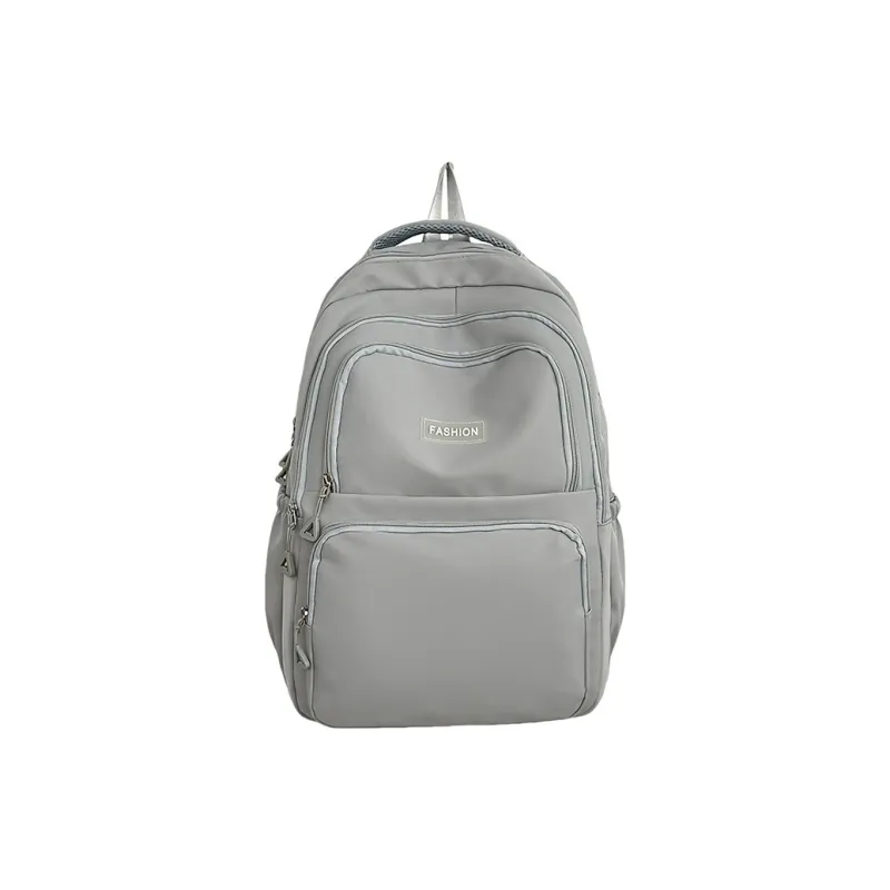 KAKAXI Nylon Backpack Unisex Black/Gray/Orange/Green-2
