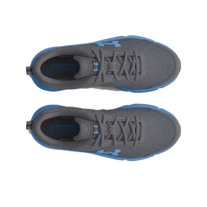 Under Armour Charged Assert 10 Breathable, Supportive, And Lightweight Low Top Casual Running Shoes Men's Gray-3