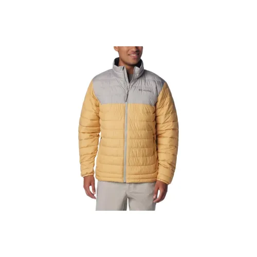 Columbia Powder Jackets Men Light Camel Color / Slate Gray