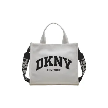 DKNY 100% Cotton Tote Bag Shopping Bag Handbag Medium Size Women's White