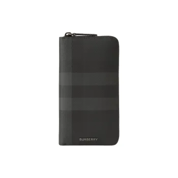 Burberry Artificial Leather Wallet Men's Charcoal Gray