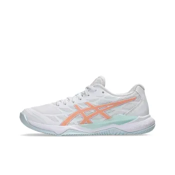 Asics Gel Tactic 12 Breathable Low Top Training Shoes Women's White Orange