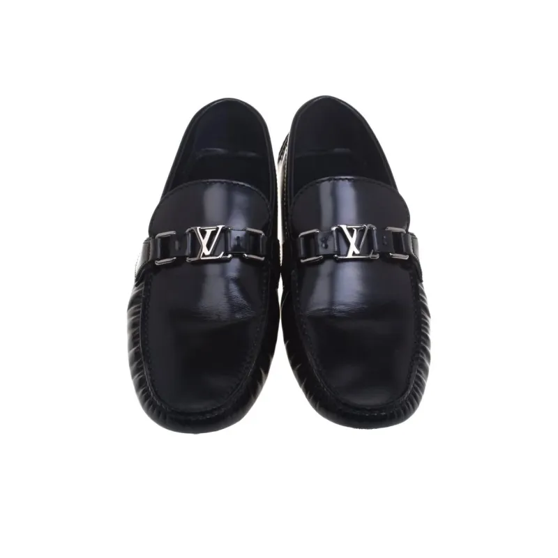 LOUIS VUITTON Gommino Loafers Men's Black-2