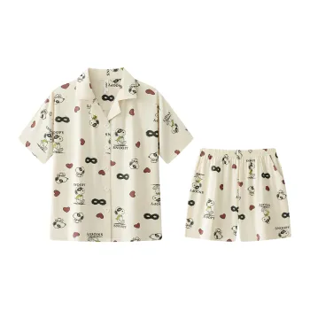Gongdie x SNOOP/ Pajama Set Women's Apricot