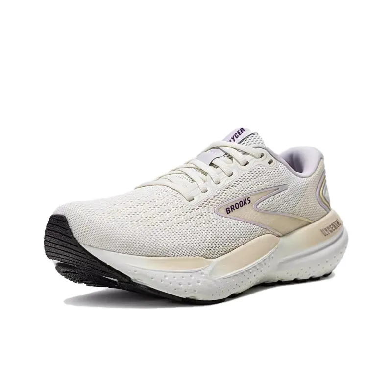 Brooks Glycerin 21 Anti-Slip Wear-Resistant Low-Top Long Distance Running Running Shoes Women's Ecru-2