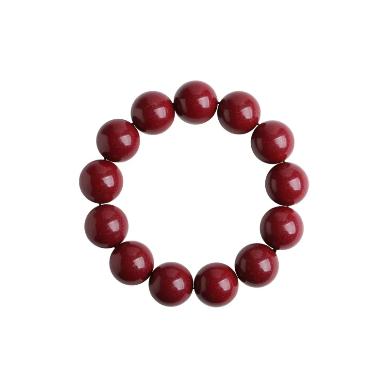 With The Heart Of The Jade Reconstructed Cinnabar Jade Bracelets Unisex-47