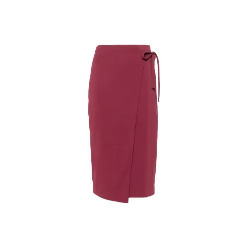 Patrizia Pepe Casual Long Skirts Women's Burgundy