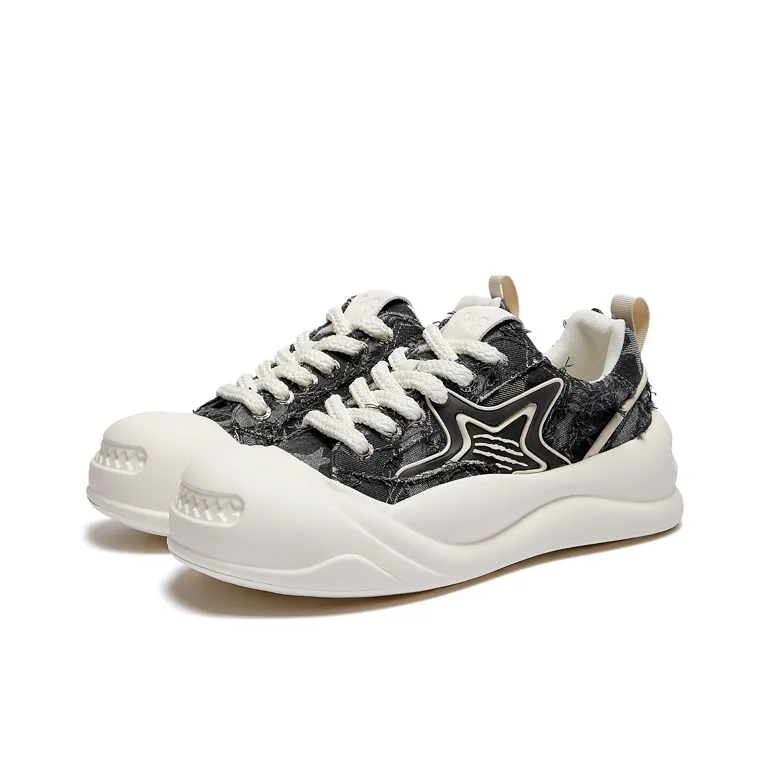 G+G Skateboard Shoes Unisex Low Top White-1