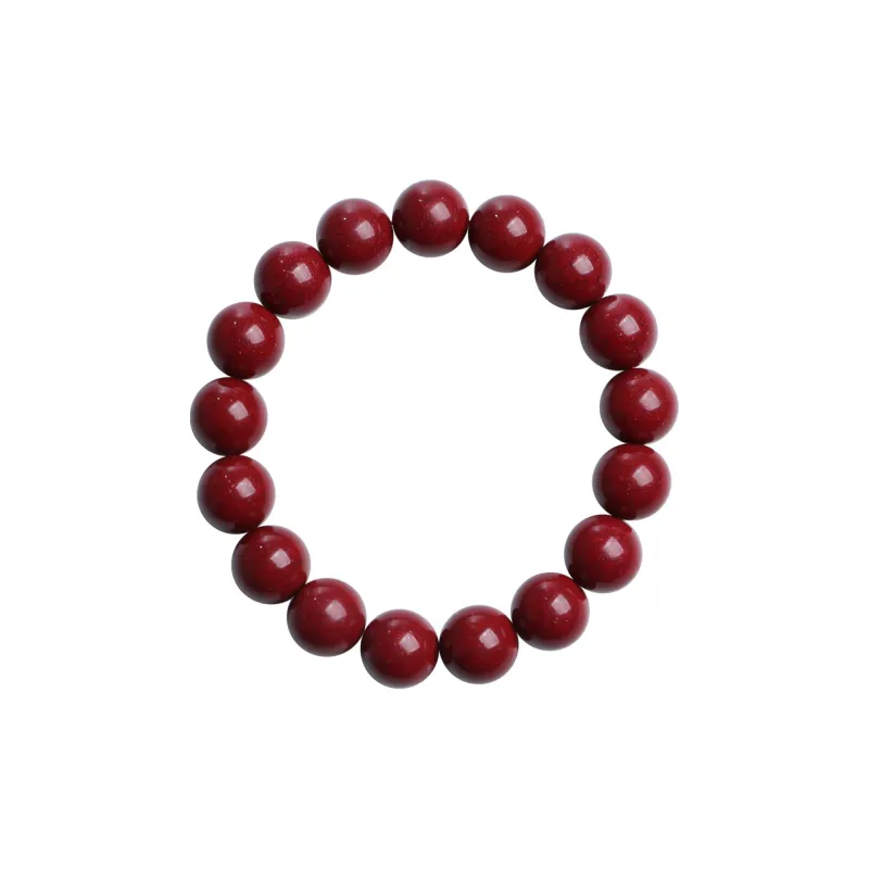 With The Heart Of The Jade Reconstructed Cinnabar Jade Bracelets Unisex-14