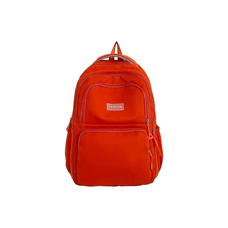 KAKAXI Nylon Backpack Unisex Black/Gray/Orange/Green-4