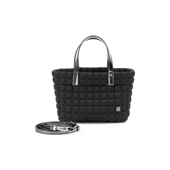 BPRIME 3D Cube Fabric Shoulder Bag, Crossbody Bag, Handbag Mini Women's Black