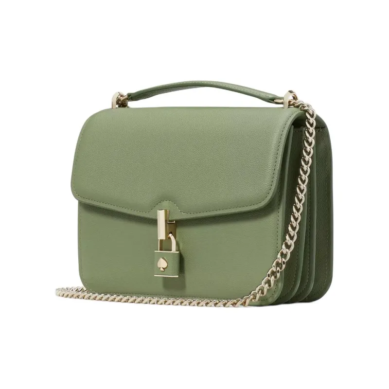 Kate Spade Locket Litchi Grain Leather Portable Crossbody Bag Shoulder Bag Large Size Women's Green-1