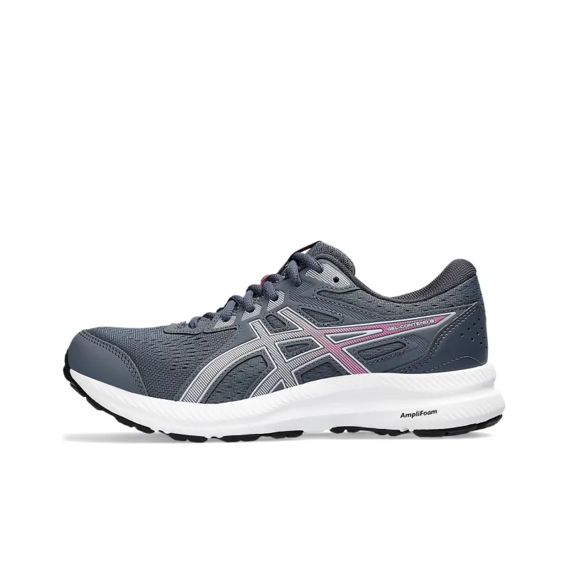 Asics Gel Contend 8 Durable Breathable Low Top Casual Running Shoes Women's Gray Purple-0
