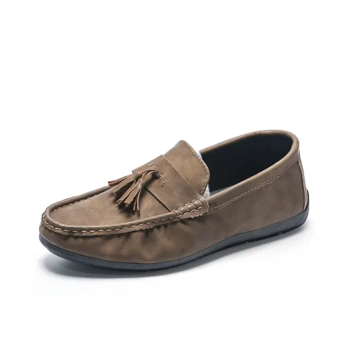 Abango Men's Casual Shoes Men Low Top Gray/Brown