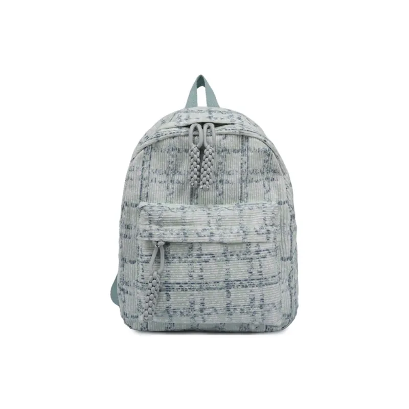 PINK·LAND Nylon Backpack Unisex Blue/Pink/Green-12