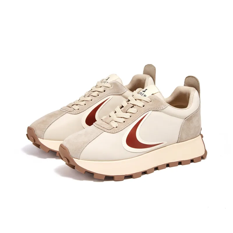 FOXER Cortez Shoes Cushioning Abrasion Resistant Lightweight Height Increasing Mat Low Top Chunky Sneakers Women's-4