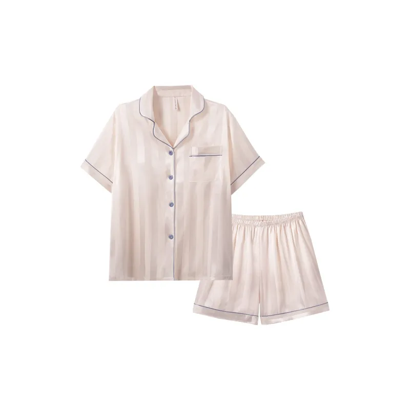 Qiao Ni Tong Pajama Set Women's Light Pink-0