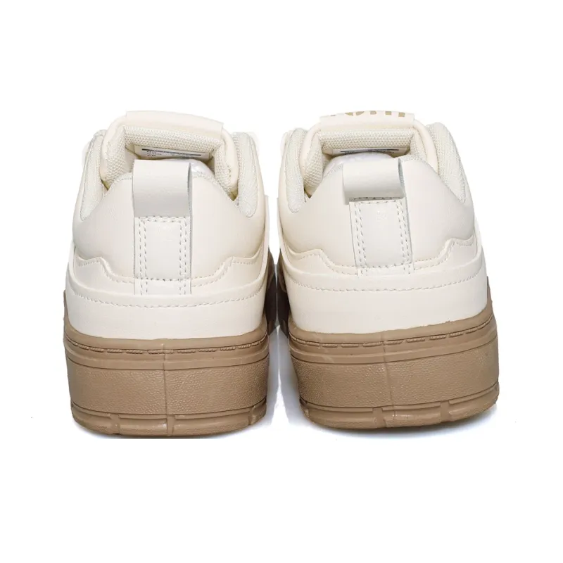 B10CROWN Anti Slip Wear Resistant Lightweight Breathable Low Top Skateboard Shoes Women's Beige Khaki-5