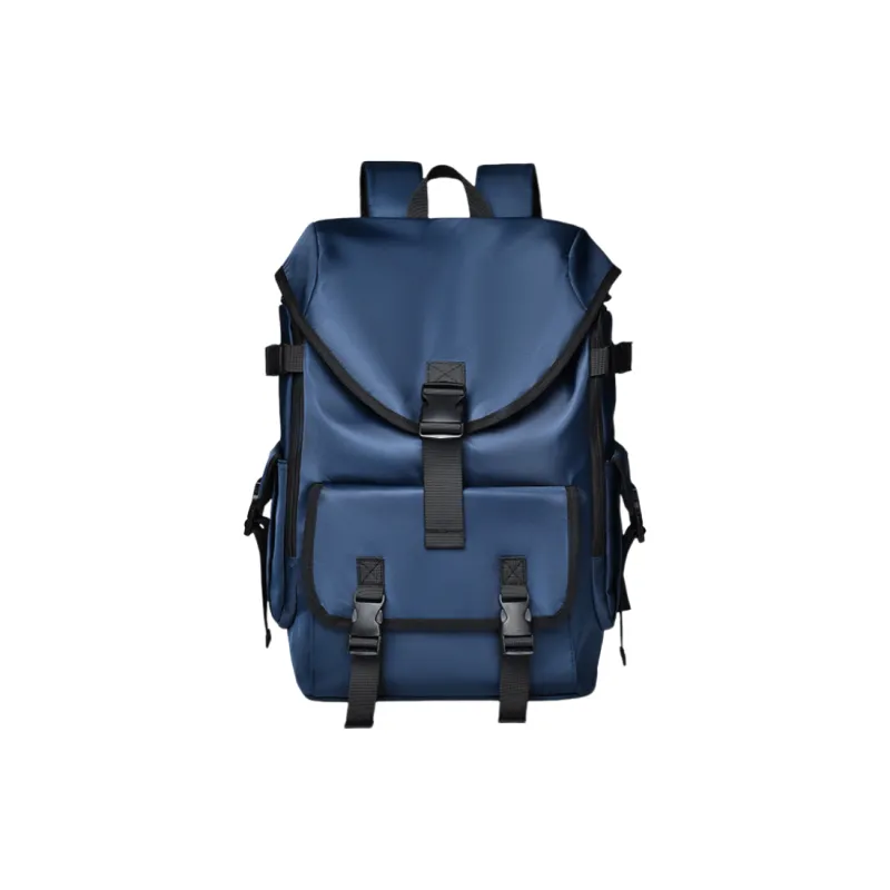 NOMK Nylon Fabric Backpack Large Size Unisex Black-7
