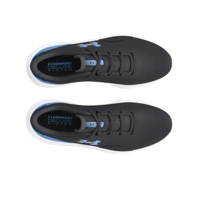 Under Armour Surge 4 Breathable, Supportive, And Lightweight Low Top Casual Running Shoes Men's Black Blue-3
