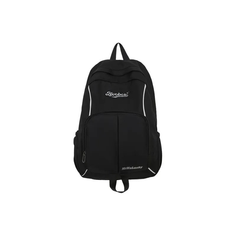 KAKAXI Nylon Backpack Regular Women's Black/Dark Blue/Blue/Light Yellow-6