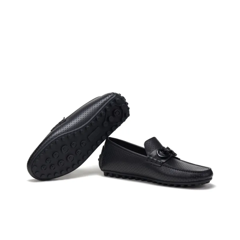 Bonnie Vicky Gommino Loafers Men's Black-3