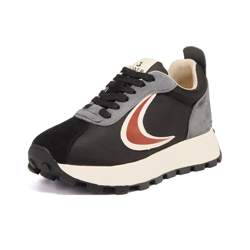 FOXER Cortez Shoes Cushioning Abrasion Resistant Lightweight Height Increasing Mat Low Top Chunky Sneakers Women's-8