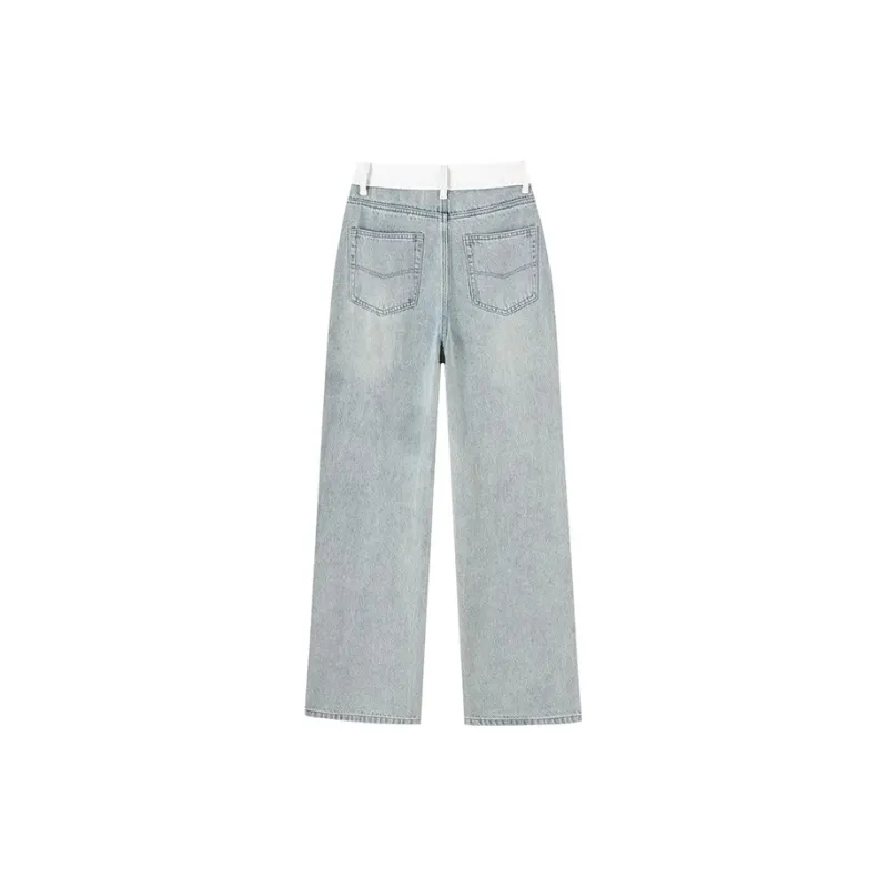 HDFULERN Jeans Women's Denim Blue-1