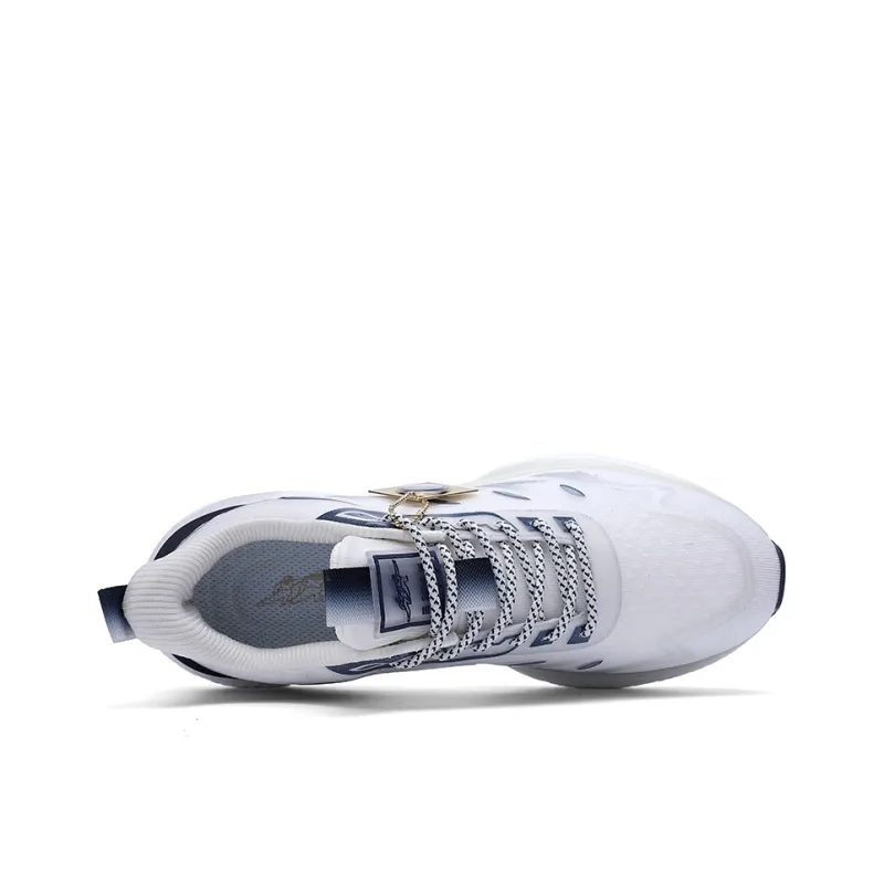 Kinglake Low Top Running Shoes Unisex White Dark Blue-3