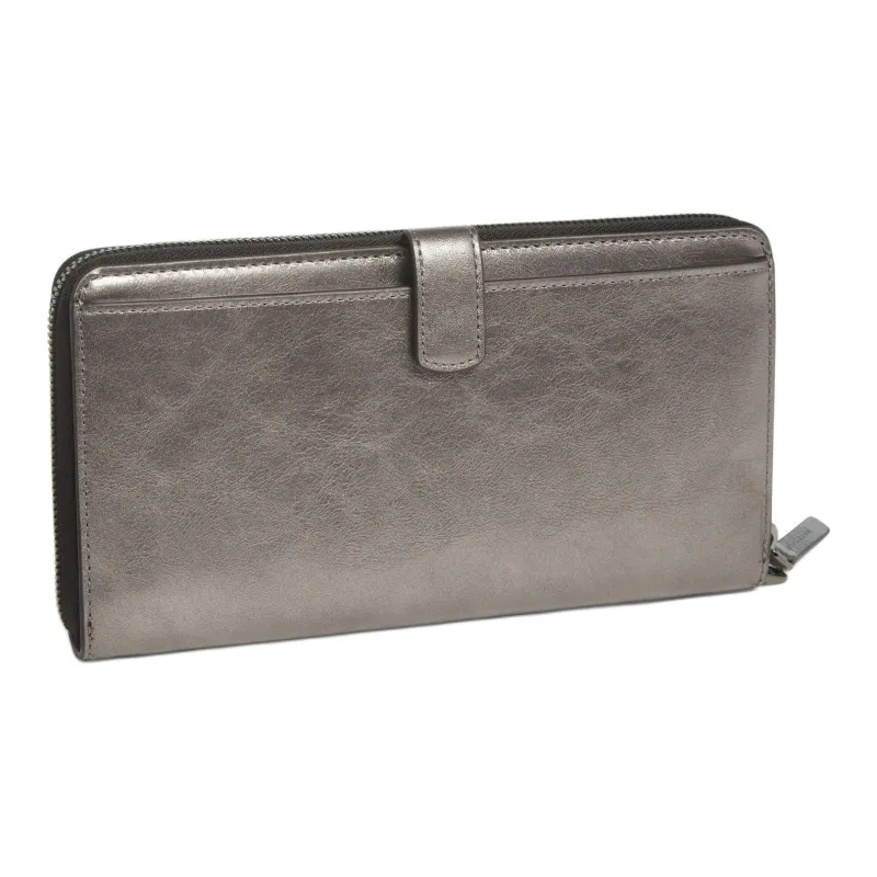 TUMI Leather Wallet Regular Women's Tin Gold-1