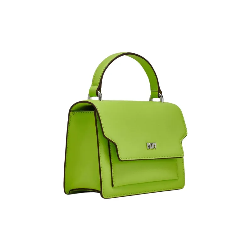 DKNY Leather Handbag Shoulder Bag Crossbody Bag Small Size Women's Green & Brown-1
