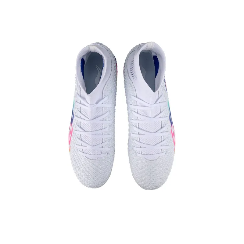 LiNing TF Rubber Broken Studs Cushioning Soccer Shoes Men's Blue White Colorful-3