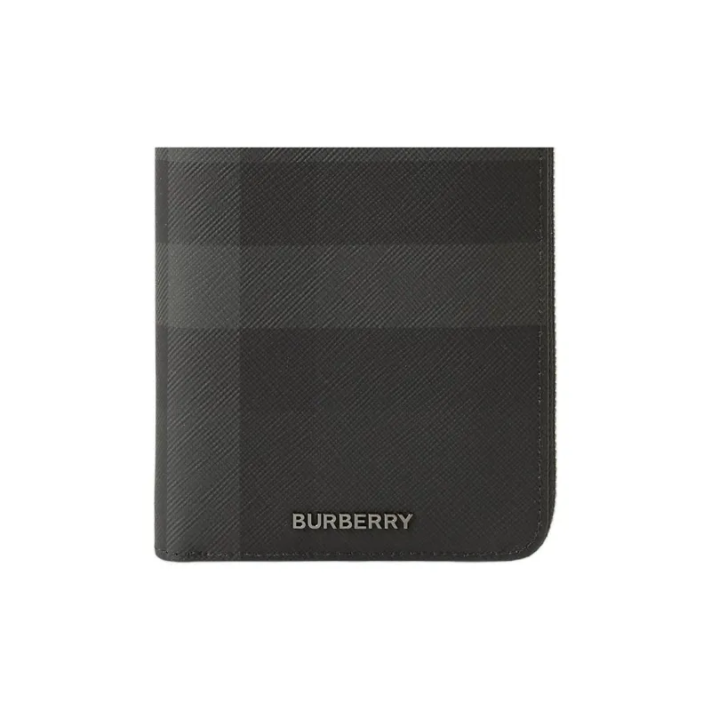 Burberry Artificial Leather Wallet Men's Charcoal Gray-3