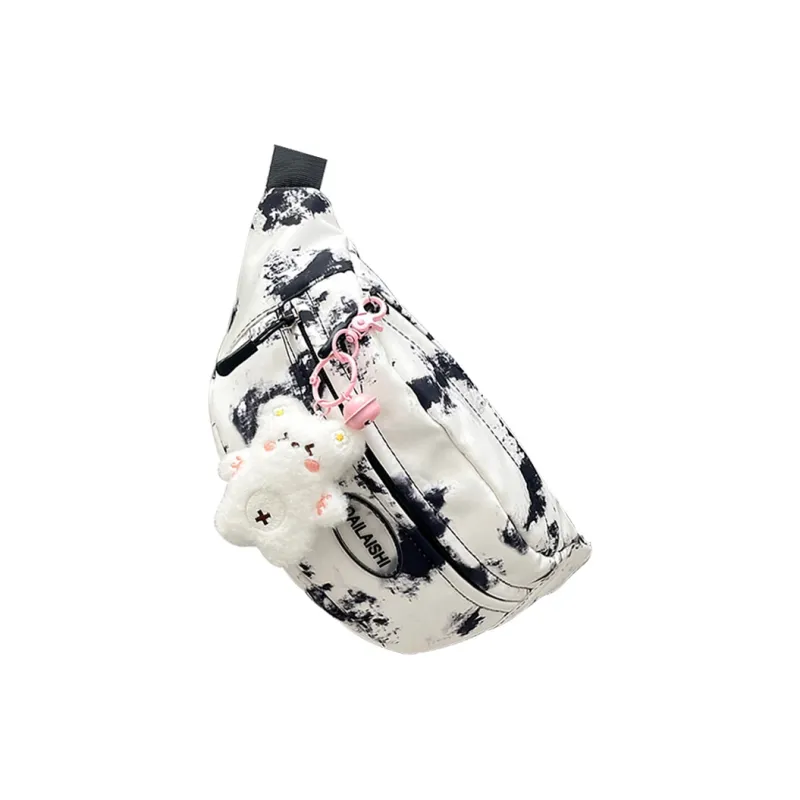 HCXK Nylon Crossbody One Shoulder Sling Bag Regular Women's Purple/Black/Pink/Blue/Khaki-5