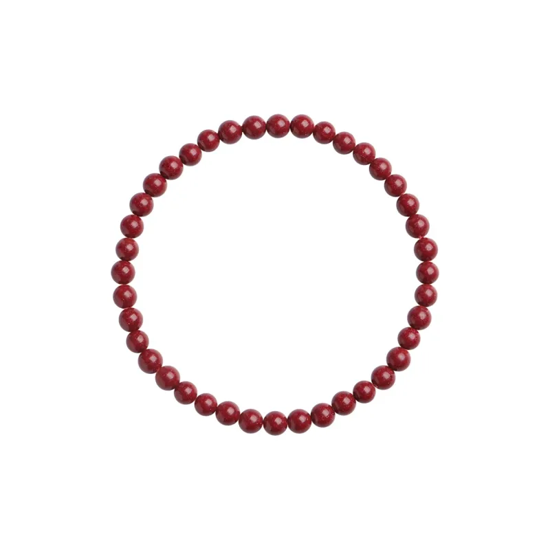 With The Heart Of The Jade Reconstructed Cinnabar Jade Bracelets Unisex-29