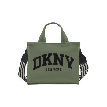 DKNY Cotton Tote Bag Shopping Bag Handbag Medium Size Women's Green