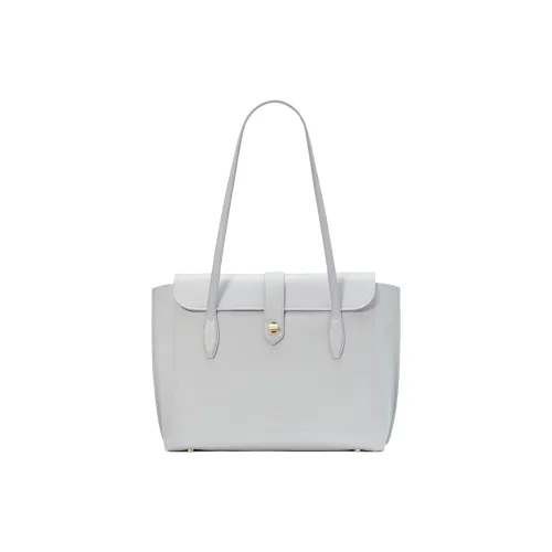 Kate Spade Leather One Shoulder Handbags Large Size Women's Light Gray