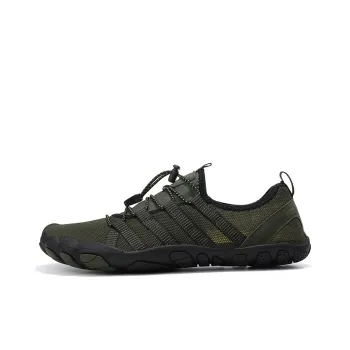 GESENLANG Slip Resistant Breathable Quick Dry Abrasion Resistant River Trekking Shoes Men's Army Green