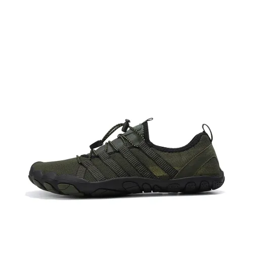 GESENLANG Slip Resistant Breathable Quick Dry Abrasion Resistant River Trekking Shoes Men's Army Green